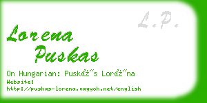 lorena puskas business card